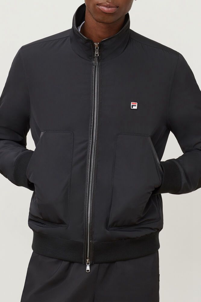 Fila Jacket Milano Woven Mens Black - India GPF-834196